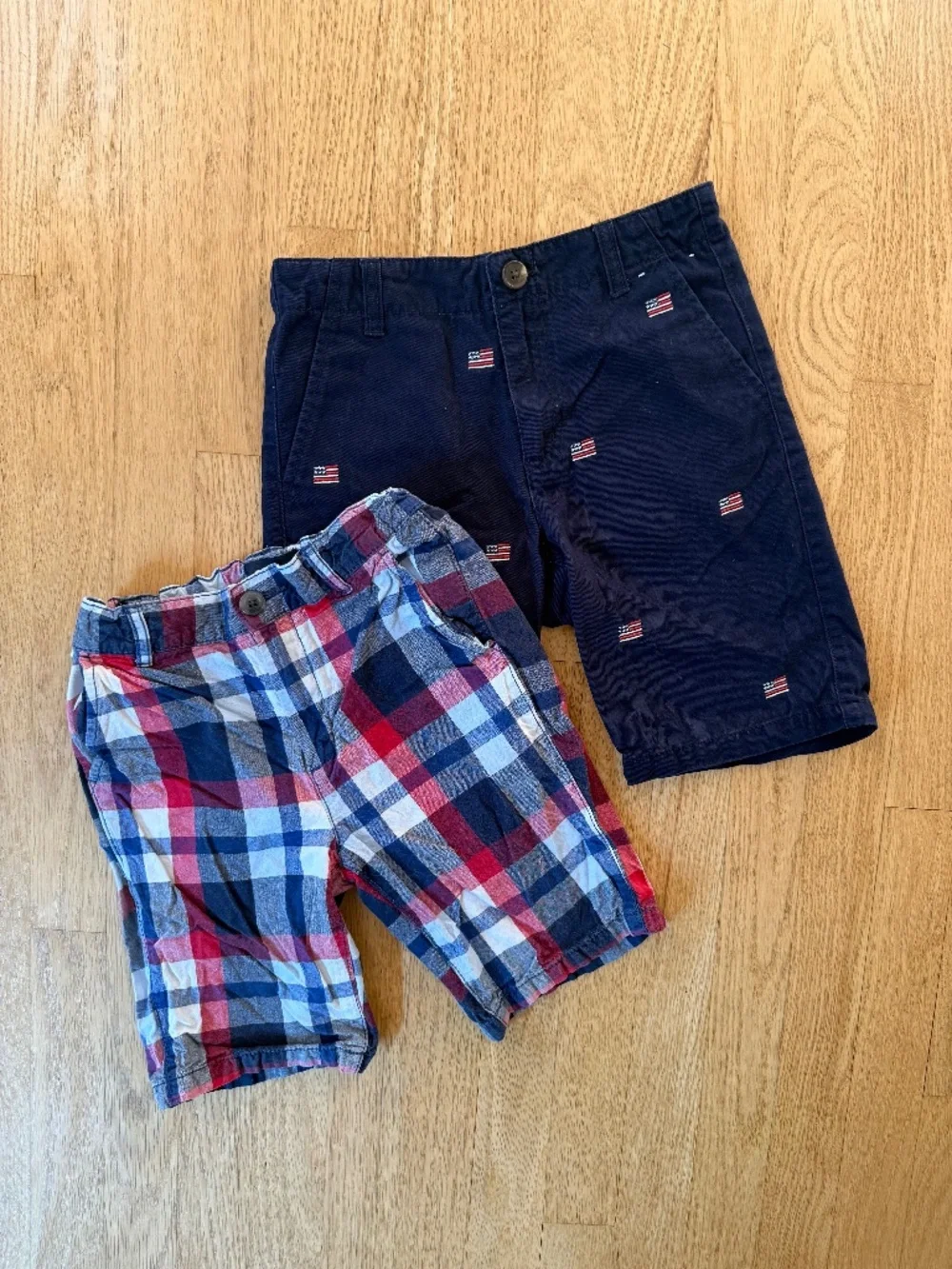 Boys size 8 shorts preppy red/white/blue plaid gymboree